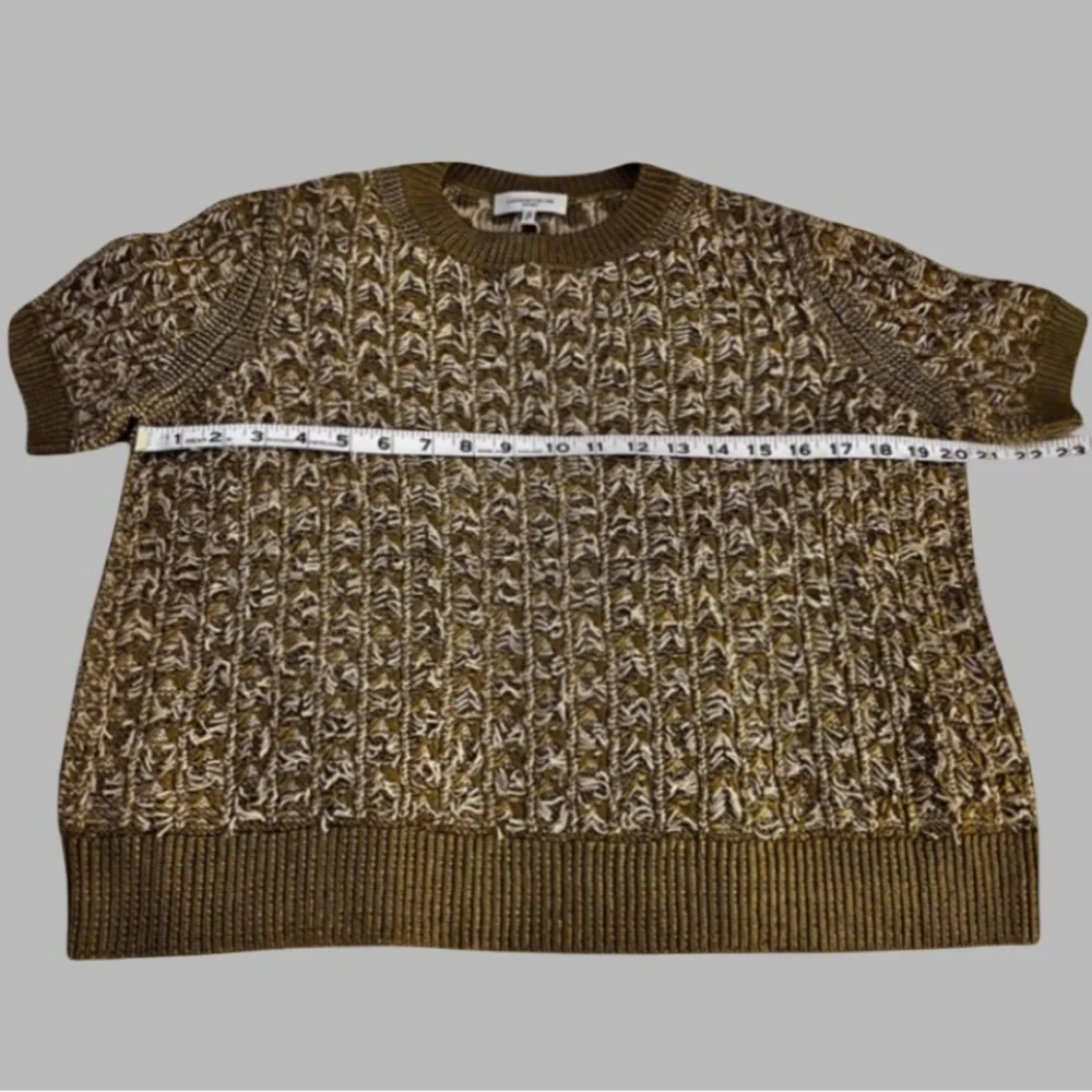 NWT Lafayette 148 New York Textured Stitch Crewneck Sweater Size S